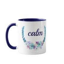 Blue Bouquet Calm Coffee Morning Mug