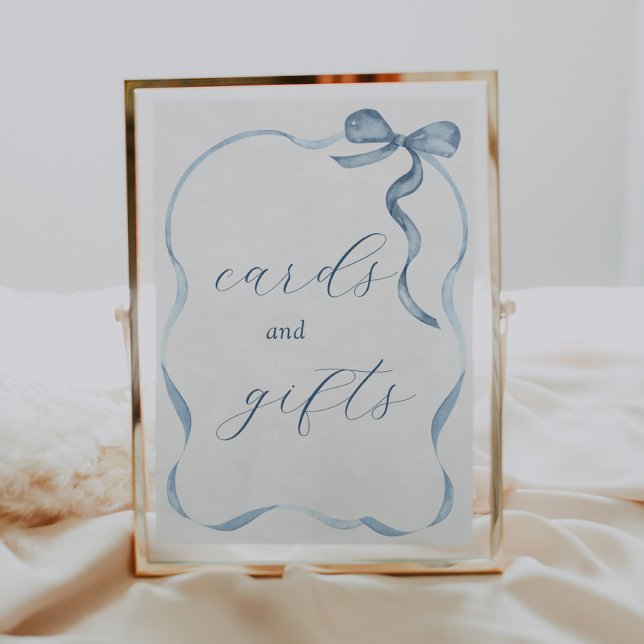 Blue Bow and Ribbon Cards and Gifts Sign (Creator Uploaded)
