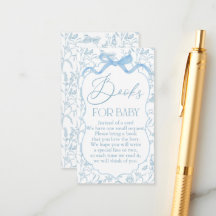 Blue Bow Baby Shower Boy Book 