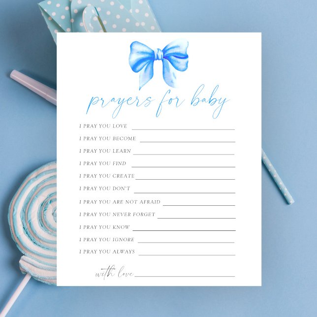 blue bow baby shower prayers for baby  (Creator Uploaded)
