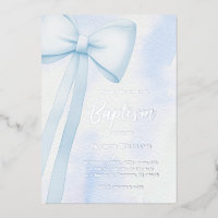 blue bow | Baptism
