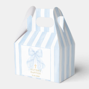 Blue Bow Baptism Favour Box