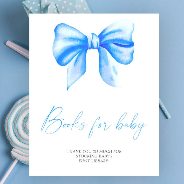 Blue bow - books for baby poster (Creator Uploaded)