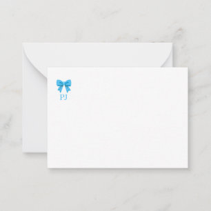 Blue Bow Card