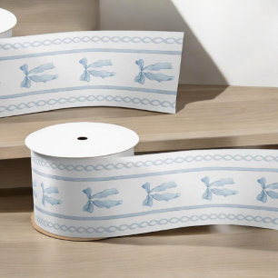Blue Bow Coquette Gift  Satin Ribbon