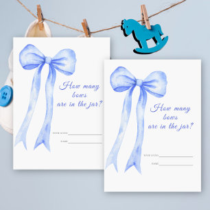 blue bow - Guess how many bows game Enclosure Card