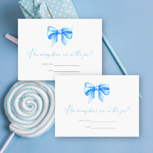 Blue bow - Guess how many bows game Enclosure Card