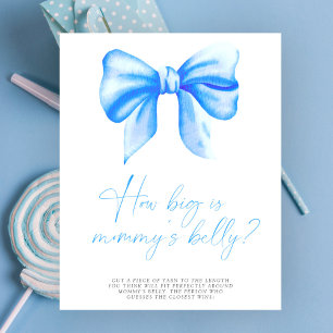 Blue bow - how big is mummy's belly game poster