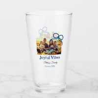 Blue bow joyful Vibes add family name photo christ