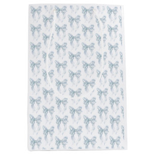 Blue Bow  Medium Gift Bag