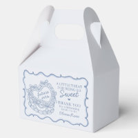 Blue Bow Retro Heart Coquette Cake Bridal Shower