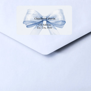 Blue bow return address 