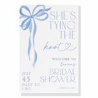 Blue Bow She's Tying The Knot Shower Welcome