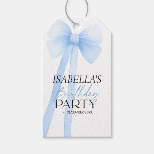 Blue Bow Thank You Gift Tags