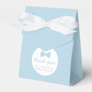 Blue bow tie baby shower favour box
