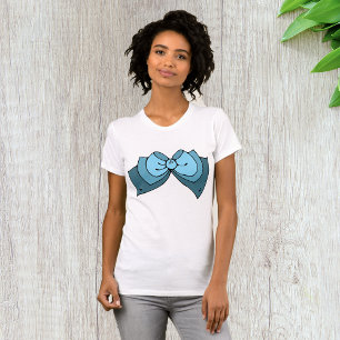 Blue Bow Womens T-Shirt