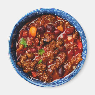 Blue Bowl of Chilli Food Magnet