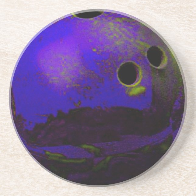 Blue Bowling Ball Customise It Coaster (Front)