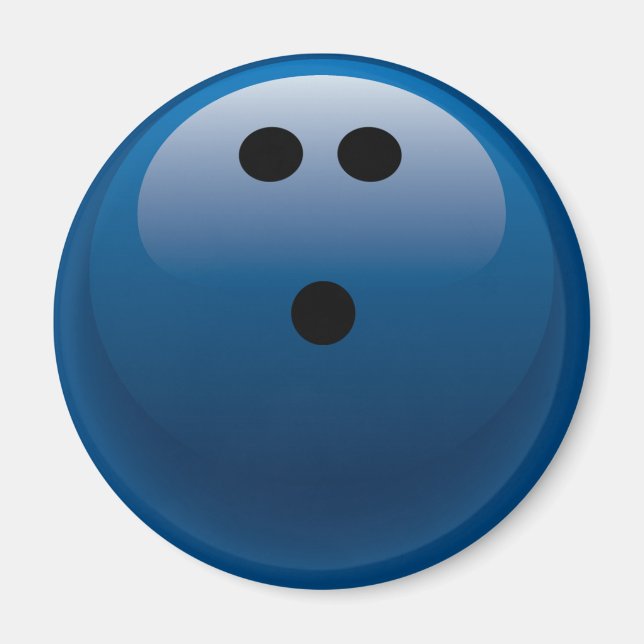 BLUE BOWLING BALL MAGNET (Front)