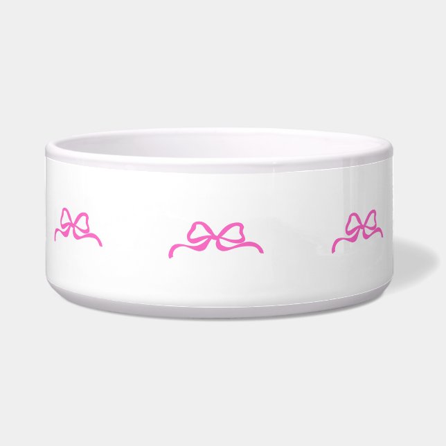 Blue Bows bowl / Bow  pink bowl / Coquette Bow  (Front)