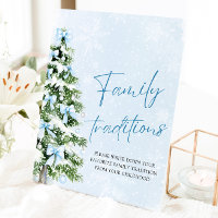 Blue Bows Christmas Tree Family Traditions Game