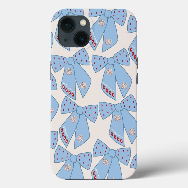 Blue Bows Coquette Case-Mate iPhone Case (Back)