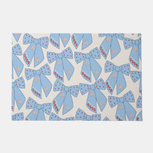 Blue Bows Coquette Doormat