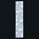 Blue Bows Coquette Short Table Runner<br><div class="desc">Light Blue Christmas Bows - Coquette Ribbons – Pink Bows And Cream White Background.</div>