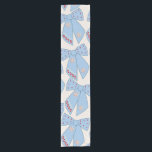 Blue Bows Coquette Short Table Runner<br><div class="desc">Light Blue Christmas Bows - Coquette Ribbons – Pink Bows And Cream White Background.</div>