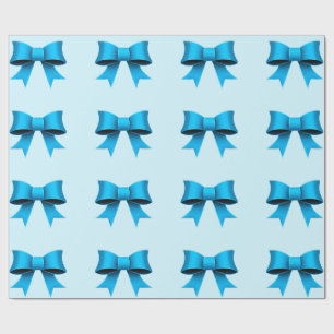 Blue Bows Wrapping Paper