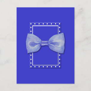 Blue Bowtie blue Postcard