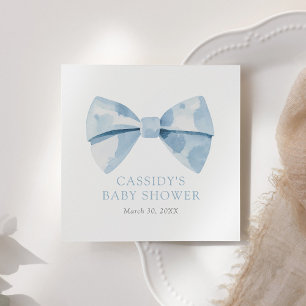 Blue Bowtie Boy Baby Shower Napkin