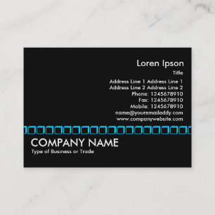 Blue Box Line - Black Business Card