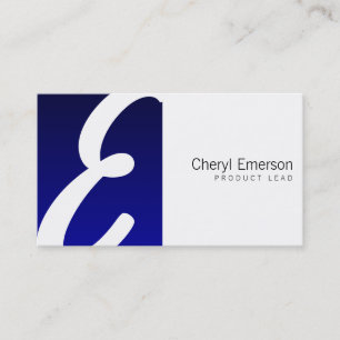 Blue Box Monogram Business Card