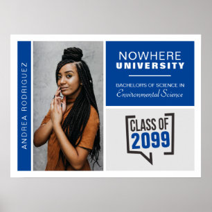 Blue Boxes & Photo Graduation Poster