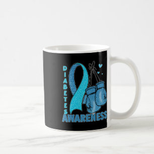 Blue Boxing Gloves Ribbon Diabetes Awareness 2 Coffee Mug