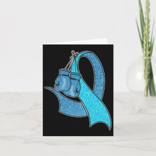 Blue Boxing Gloves Ribbon Diabetes Awareness  Card