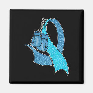 Blue Boxing Gloves Ribbon Diabetes Awareness Magnet