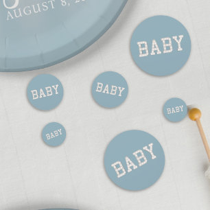 Blue Boy Baby Shower Gender Reveal Table Confetti