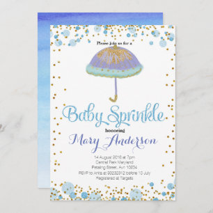 BLUE BOY Baby Sprinkle Invitation