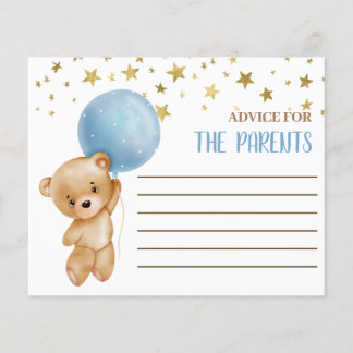 Blue Boy Bear Advice for the Mum card