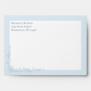 Blue Boy Birth Announcement SImple Vintage Envelope