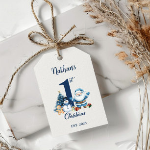 Blue Boy First Christmas  Gift Tags