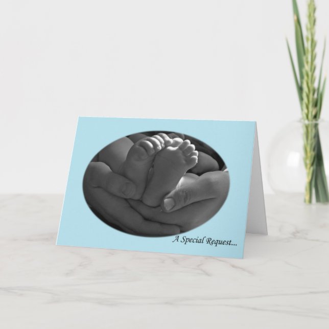 Blue Boy Godmother Request Card (Front)