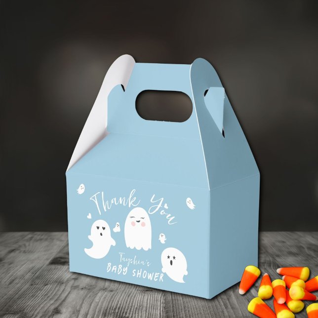 Blue Boy Halloween Ghost Baby Shower Favour Box (Creator Uploaded)