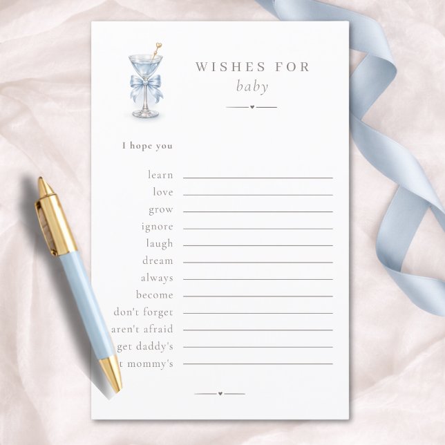 Blue Boy Little Tini Wishes For Baby Advice Card (Creator Uploaded)