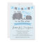 Blue Boy Peanut Elephant Baby Shower invitation