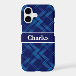Blue Boy Plaid Monogram