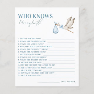 Blue Boy Stork Winter Who Knows Mommy Best Game