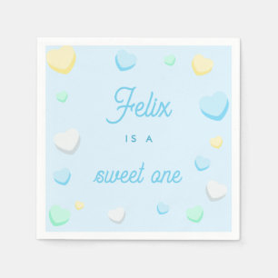 Blue Boy Sweet One First Birthday Napkins